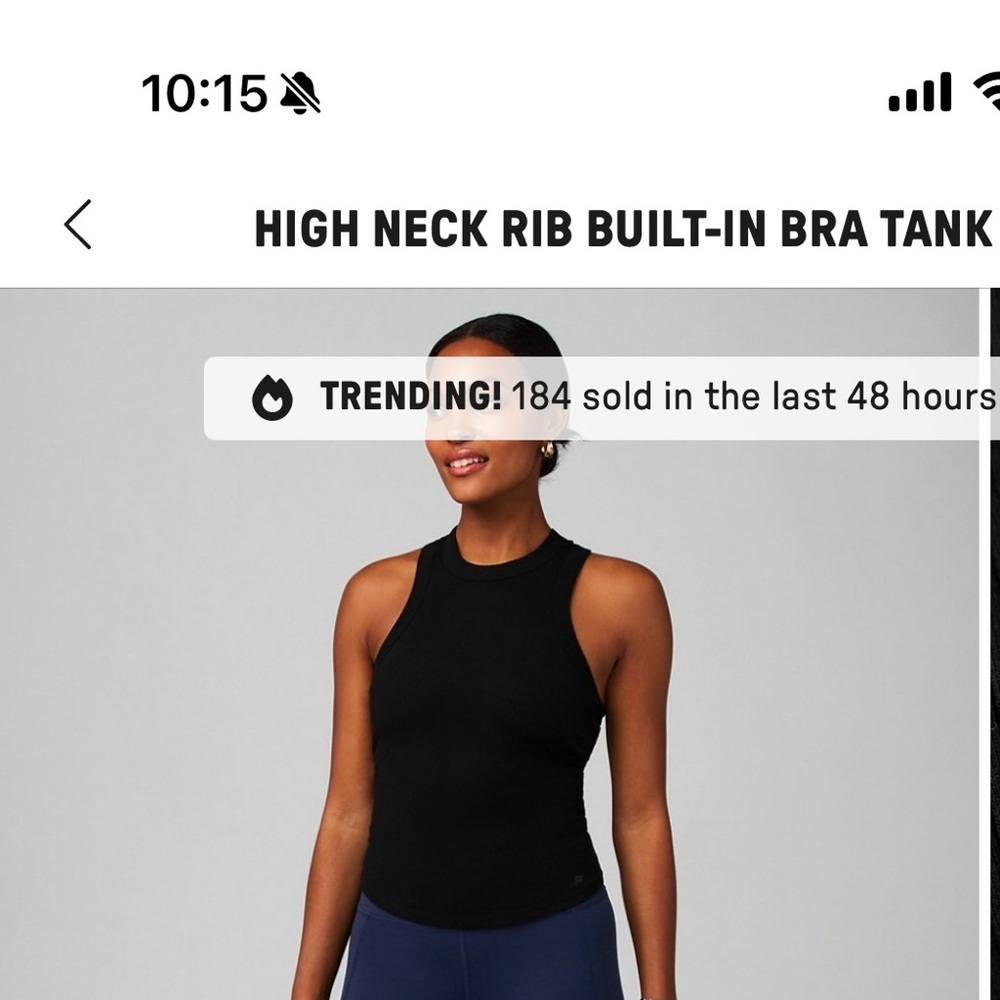 Fabletics Black Tank Top - Picture 3 of 3
